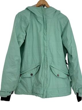 686 Reserved Luster Ski Snowboard Jacket Women Size L Insulated Green Waterproof